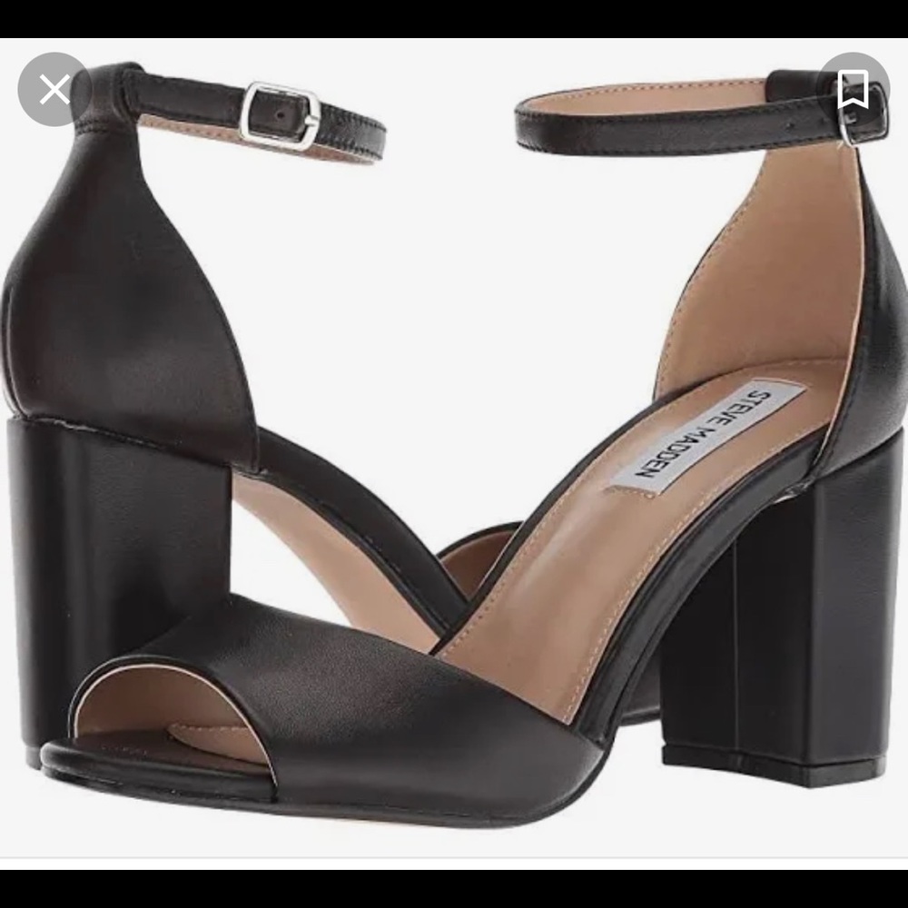 Steve Madden Shoes Steve Madden Mirna Black Ankle Strap Heel Sandal